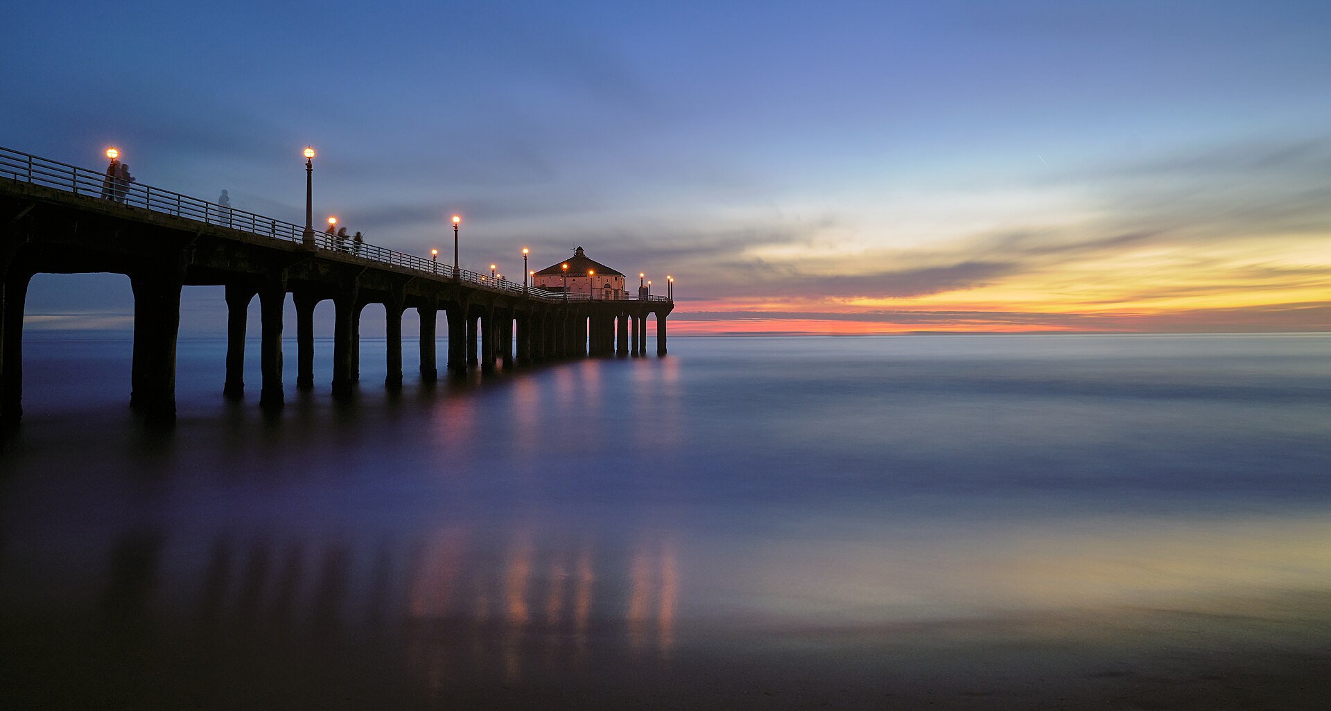 Manhattan Beach Pier at dusk